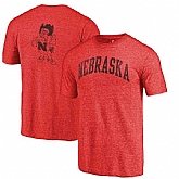 Nebraska Cornhuskers Fanatics Branded Heathered Scarlet Vault Two Hit Arch T-Shirt,baseball caps,new era cap wholesale,wholesale hats